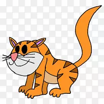 胡须猫红狐夹艺术-小猫