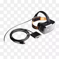 开源虚拟现实Oculus裂缝Razer公司。虚拟现实耳机