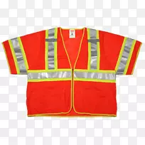 高能见度服装个人防护设备外套背心红色拉链背心