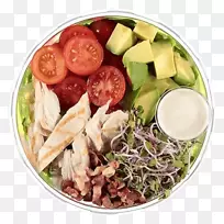 素食沙拉亚洲菜午餐盘-红洋葱芽