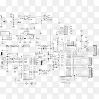 Arduino电子线路接线图原理图-Atmel AVR