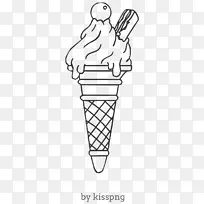 卡通冰淇淋透明剪报-冰淇淋