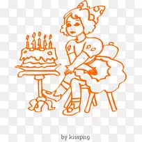 女孩生日快乐。