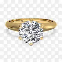 订婚戒指利塔尼钻石纸牌-钻石