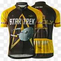 男子星际迷航指挥骑行运动衫自行车-骑自行车