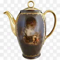 茶壶瓷器肖像画古董