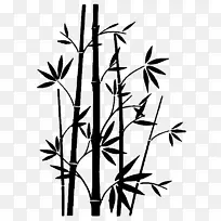 班布纸画竹子图