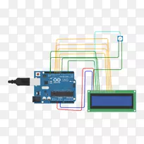 Arduino按钮电子电路电子开关Arduino lcd电路