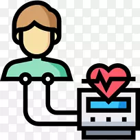 冠状动脉ct钙扫描计算机图标内科医生心脏病发作心率