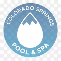 科罗拉多温泉游泳池和水疗中心标志品牌组织字体