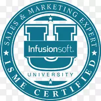 Infusionsoft营销机构徽标销售-蓝色邮票