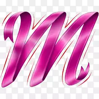 图形产品设计字体粉红色m