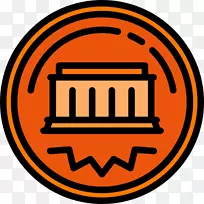 硬币钱币银行电脑图标-便士