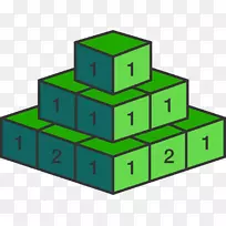 剪贴画数学帕斯卡的金字塔数形象-数学