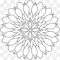 图案对称叶花设计.紫色图案曼陀罗图案