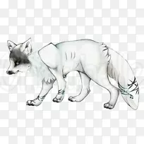 红狐素描线艺术动物狐狸新闻北极狐