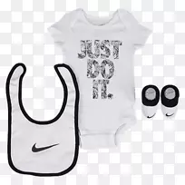 t恤婴儿服装字体袖子黑白婴儿连衣裙