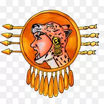 美洲虎战士西洛玛雅文明绘画-美洲虎