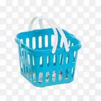 塑料储存篮(白色)柳条制品-小布购物篮