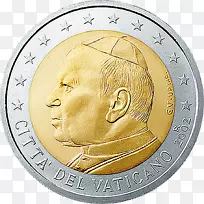 梵蒂冈城2欧元硬币梵蒂冈欧元硬币