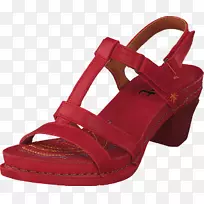 拖鞋艺术我喜欢鞋子，红色凉鞋-凉鞋