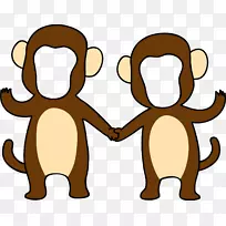 猴子摄影歌曲新年卡片文字-猴子