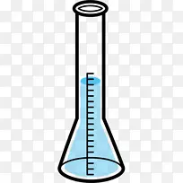 实验室烧瓶学校实验Erlenmeyer烧瓶单色绘画