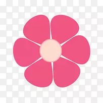 剪贴画粉红花卉开放部分花卉设计粉红花卉设计