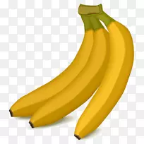 香蕉剪贴画食物图形开放部分-香蕉