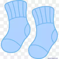 剪贴画婴儿袜婴儿拖鞋开放部分-袜子
