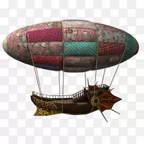 热气球硬质飞艇png图片.飞艇符号