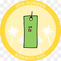 插画剪贴画产品设计标志-夏季徽章