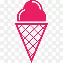 冰淇淋锥，冰糕，华夫饼，意大利冰淇淋
