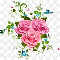 png图片水彩画花卉设计玫瑰