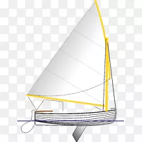 小艇，单面设计，12英尺小艇帆