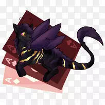 猫插图卡通紫猫