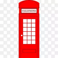 伦敦红电话盒夹艺术电话亭开放部分-伦敦