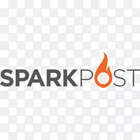 标志产品品牌字体SparkPost公司。-火花铅