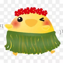 剪贴画夏威夷插画呼拉图片-熊