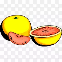 剪贴画柚子食品-柚子