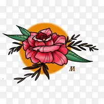 花卉设计插图切花玫瑰家族粉