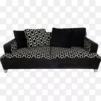 沙发床长方形.带脚凳的超细纤维截面沙发