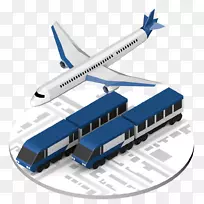客车列车运输窄体飞机旅行巴士