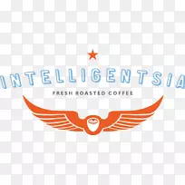 知识分子咖啡和茶标志咖啡厅咖啡烘焙.咖啡