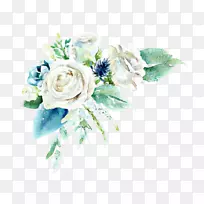 图形花园玫瑰图片艺术摄影棚-浅蓝花纸
