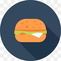 可伸缩的图形，汉堡包电脑图标，食品封装的后记