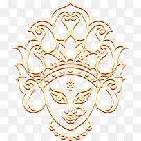 剪贴画Kali Durga Navaratripng图片.惯用设计元素