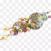 珍珠手镯紫水晶珠