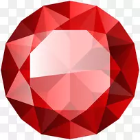 红色钻石彩色png图片宝石钻石