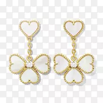 VanCleef&Arpels老式阿尔罕布拉耳环，妇女珠宝，服装珠宝-珠宝首饰